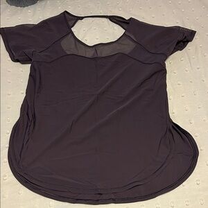 lululemon athletica Dark Purple Mesh Back Tee
